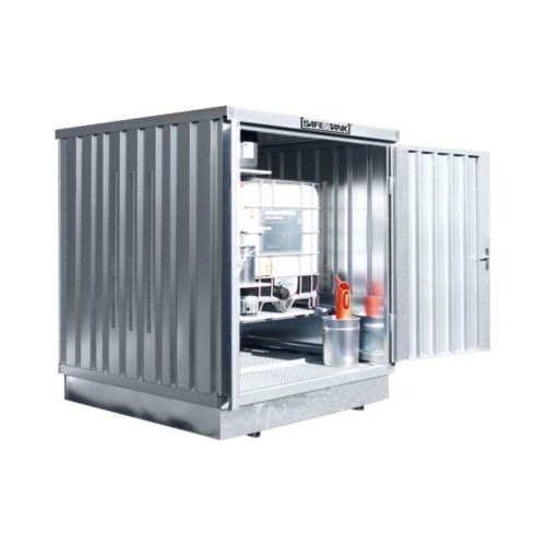 Gefahrstoffcontainer SAFE Tank 400 KTC, verzinkt, B 2100 x T 2170 x H 2400 mm, bis 1 x 1000 l IBC