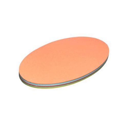 Moderationskarten, oval, 220 x 370 mm, 100 Stück, farbsortiert