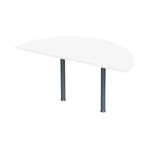 Schäfer Shop Select Ansatztisch ERGOSTYLE, 1/2 Kreis, weiß/anthrazit