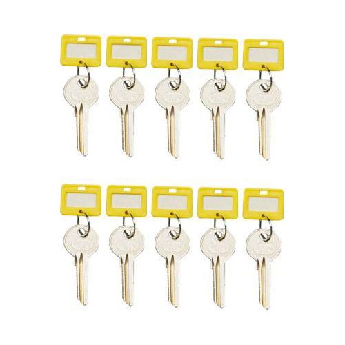 Schlüsselanhänger, 10 Stück, gelb