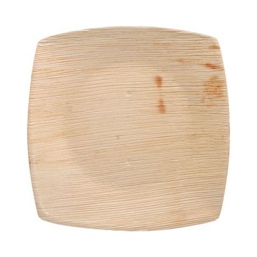 Teller Papstar QUADRATO Pure, Einweg, quadratisch, L 200 x B 200 mm, wasser- & hitzebeständig, kompostierbar, Palmblatt, natur, 25 Stück