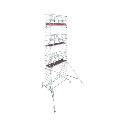 Alu-Fahrgerüst KRAUSE Serie 10, 200 kg/m², höhenverstellbare Rollen, L 2500 x B 750 x H 8400 mm