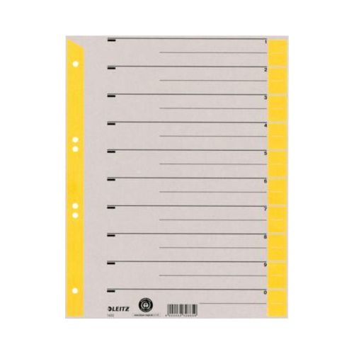 LEITZ® Trennblätter A4 1652, zur freien Verwendung, 100 Stück, gelb