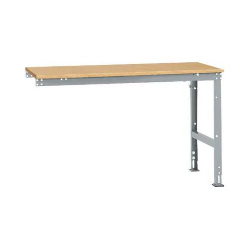 Manuflex Ansatztisch UNIVERSAL Standard, 1500 x 800 mm, Multiplex natur, alusilber