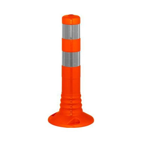 Sperrpfosten Flexipfosten, selbstaufrichtend, H 450 mm, orange-silber