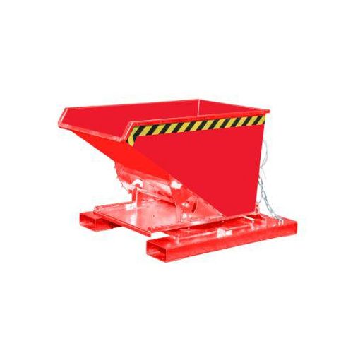 Kippbehälter Typ 3S 300 für Stapler, Tragfähigkeit 750 kg, mit 3-seitiger Kippfunktion, rot RAL