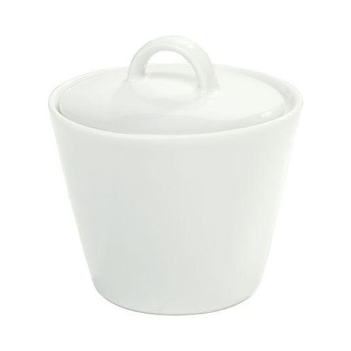 Zuckerdose Solea, mit Deckel, uni, weiß, Porzellan