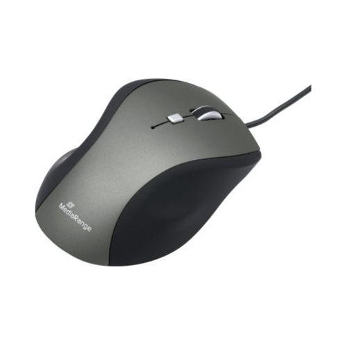 5-Tasten Maus MediaRange MROS202, kabelgebunden, Scrollrad, Anschluss USB 2.0