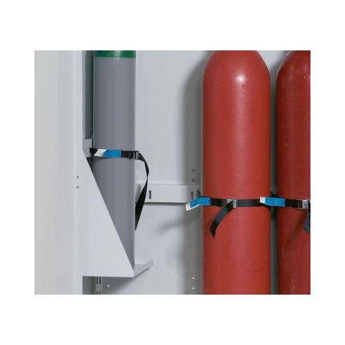 Flaschenhalter seitlich Und Höhenverstellbar, Stahlblech, lichtgrau, B 315 x T 220 x H 450 mm, bis 50 kg