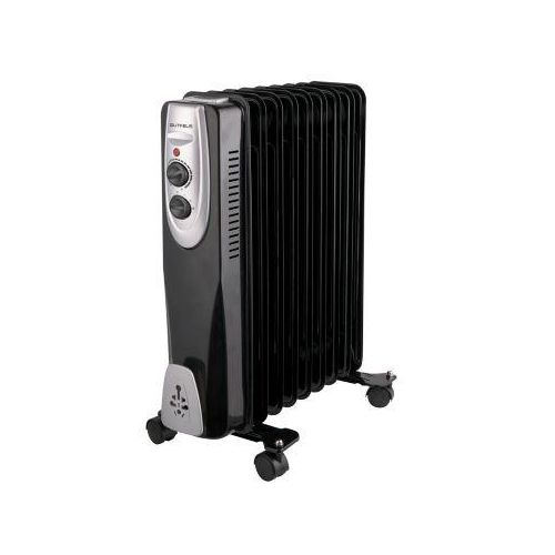 Heizgerät Gutfels HR 32009 sw, 800/1200/2000 W, 3 Stufen, 9 Rippen, Tragegriff, Thermostat, Transportrollen, B 410 x T 230 x H 540 mm, schwarz