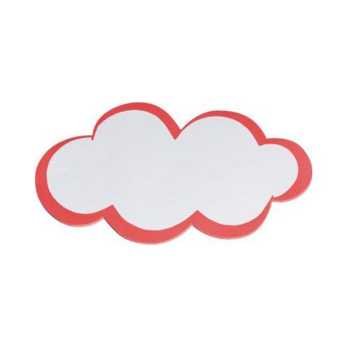 Moderationskarten, wolkenförmig, 250 x 420 mm, 20 Stück, weiß/rot