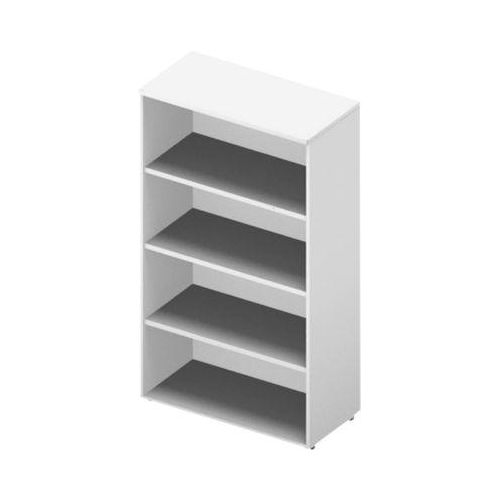 Regal ARLON OFFICE, 4 Ordnerhöhen, 3 variable Fachböden, B 900 x T 450 x H 1600 mm, weiß/weiß