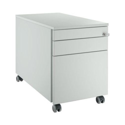 Schäfer Shop Select Rollcontainer 126, mit Griffnut, B 435 x T 765 x H 577 mm, lichtgrau/lichtgrau/lichtgrau