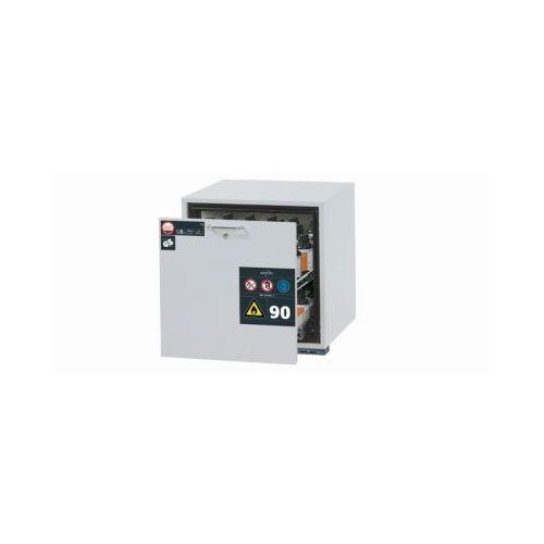 Sicherheitsunterbauschrank Typ 90 asecos UB-S-90, Schublade, Front Lichtgrau, B 593 x T 574 x H 600 mm