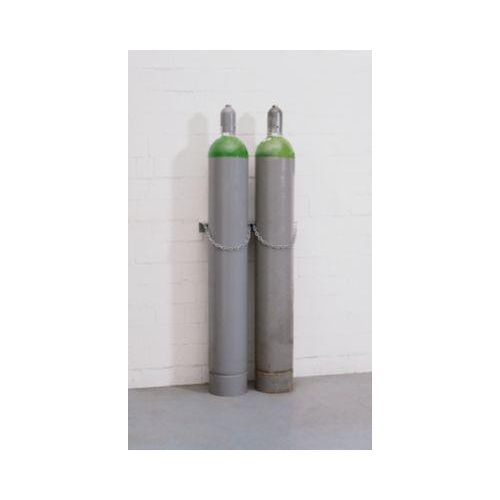 Gasflaschen-Wandhalterung, Stahl, B 280 x T 175 x H 60 mm, 1 Flasche Ø 230 mm, mit Kettensicherung