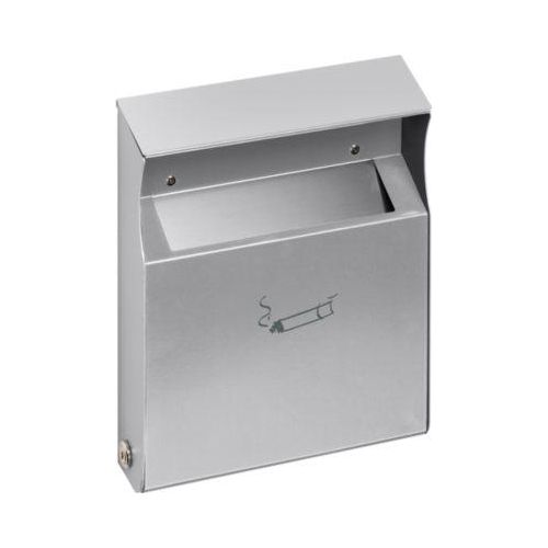 Wandascher mit Schutzdach, silber