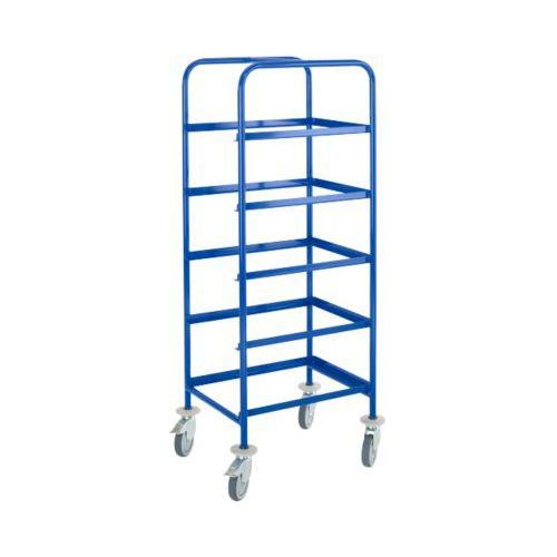 Kommissionierwagen mit 5 waagerechten Auflageebenen