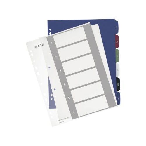 LEITZ Register Style, Zahlenregister, extrabreit, einzeln, Zahlen 1-6