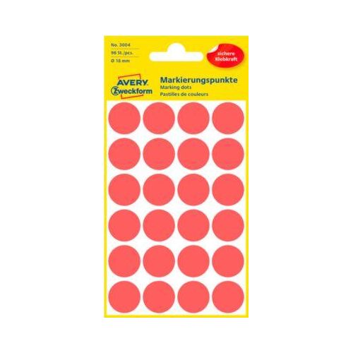 AVERY Zweckform Markierungspunkte 3004, rot