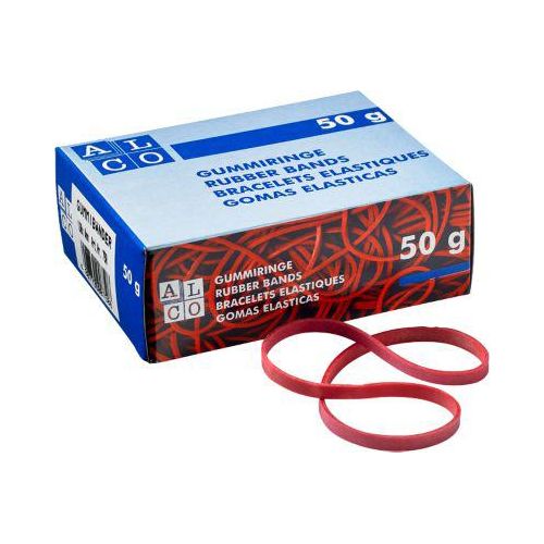 Gummibänder, rot, 130 x 4 mm, 50 g