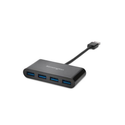 USB Hub Kensington UH400 K39121EU, 4 USB 3.0 Anschlüsse, Übertragungsgeschwindigkeit 5 GBit/s, schwarz