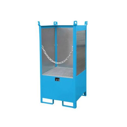 Bauer Fass-Stapelpalette, Auffangvolumen 210 L, blau