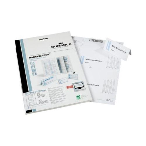 Ersatzschilder für Tischnamensschilder, 52/104x100 mm, 40 St.