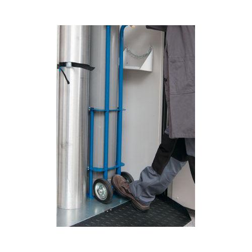 Gasflaschenwagen asecos, für Druckgasflaschenschränke, Stahl, B 320 x T 335 x H 1290 mm, 1x50-L-Flasche
