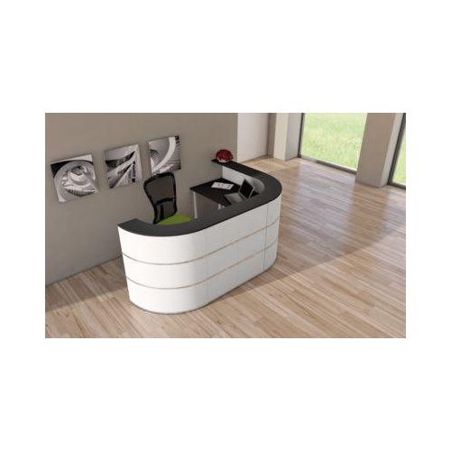 Theke Cento 6, 2 Eckelemente, 1 gerades Theken-Elemente und Tischelement, Sichtblende