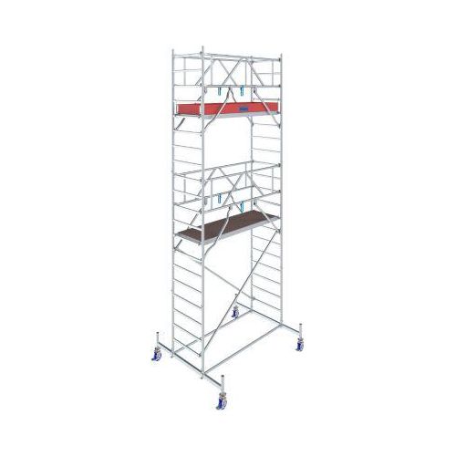 Alu-Fahrgerüst KRAUSE Serie 10, 200 kg/m², höhenverstellbare Rollen, L 2000 x B 750 x H 6400 mm