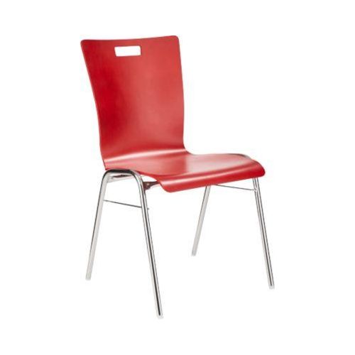 Sch&auml;fer Shop Select Stapelstuhl Rot, stapelbar bis 10 St&uuml;ck, desinfektionsmittelbest&auml;ndig, ohne Stoffpolster, B 430 x T 410 x H 450 mm, Holz & Stahl