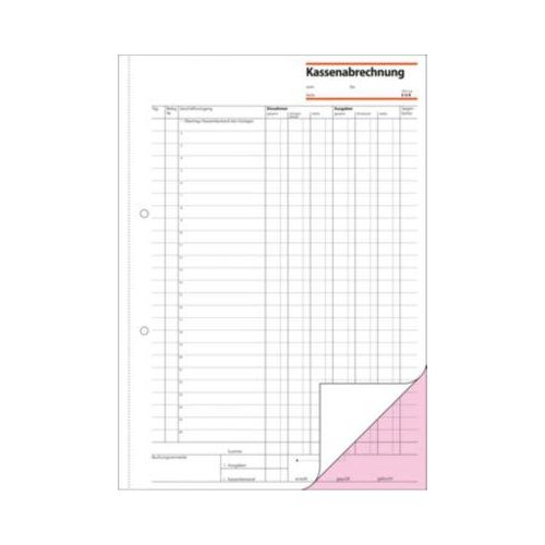 sigel® Kassenabrechnung KG425, DIN A4 hoch, 2 x 50 Blatt