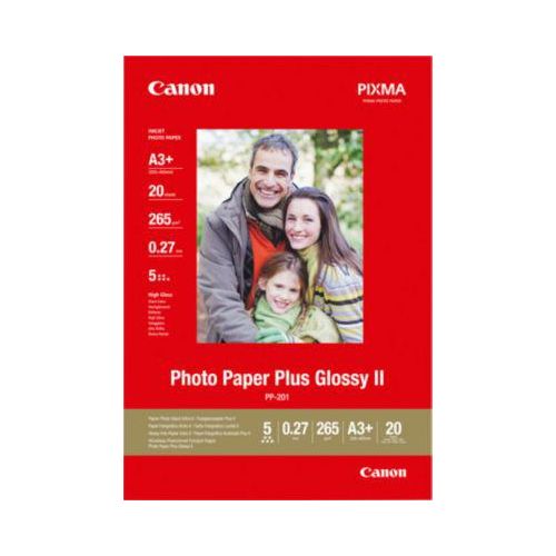 Canon Fotopapier Plus Glossy II PP-201, 265 g/m², 20 Blatt, DIN A3