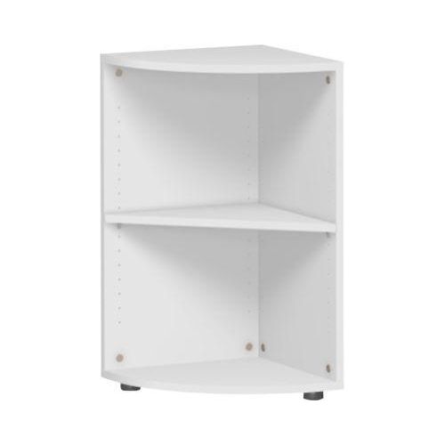 Eckabschlussregal PALENQUE, 2 OH, B 400 x T 400 x H 752 mm, lichtgrau