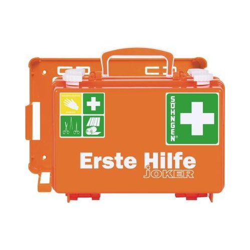 Erste-Hilfe-Koffer Quick-CD Joker, DIN 13157, 3 Ebenen, Drehverschlüsse, inkl. Wandhalterung