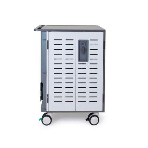 Mobiler Ladewagen ergotron® Zip40, bis 40 Tablets/Chromebooks o. bis 30 Laptops, verstellbare Gestelle, 3 Fächer, 34,7 kg je Fach, B 770 x T 660 x H 1150 mm