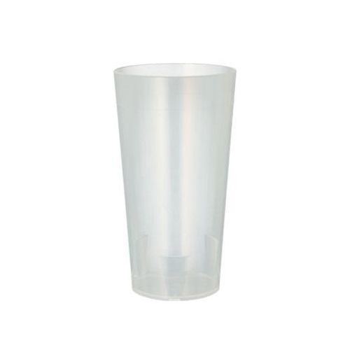 Trinkbecher Papstar, Mehrweg, 0,4 l, Ø 75 mm, mit Füllstrich & Stapelkante, unzerbrechlich, spülmaschinengeeignet, r, PP, transluzent, 10 Stück