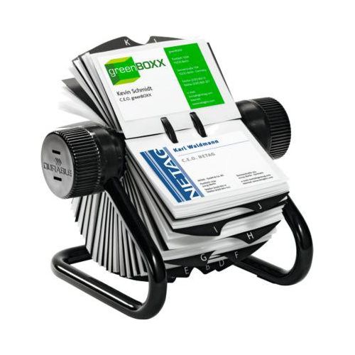 Durable Rollkartei Visifix, für 400 Karten, schwarz