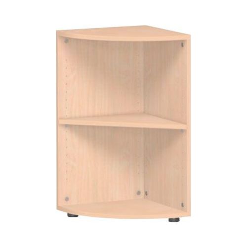 Eckabschlussregal PALENQUE, 2 OH, B 400 x T 400 x H 752 mm, Buche