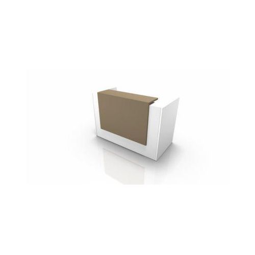 Theke Spezia, gerade, B 1660 x T 880 x H 1130 mm, weiß/beige