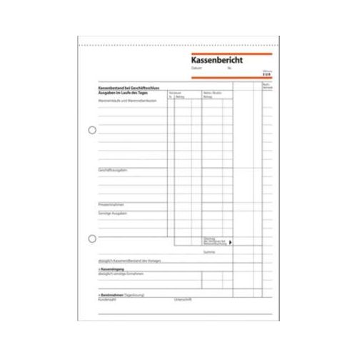 sigel® Kassenbericht KA515, DIN A5 hoch, 50 Blatt