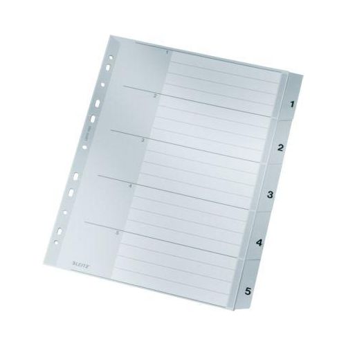 LEITZ® Kunstoffregister, Zahlen 1-5 (5 Blätter), Nr. 1283