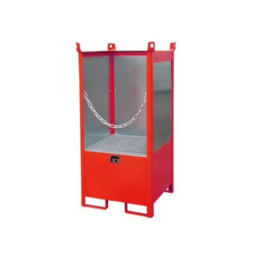 Bauer Fass-Stapelpalette, Auffangvolumen 210 L, rot