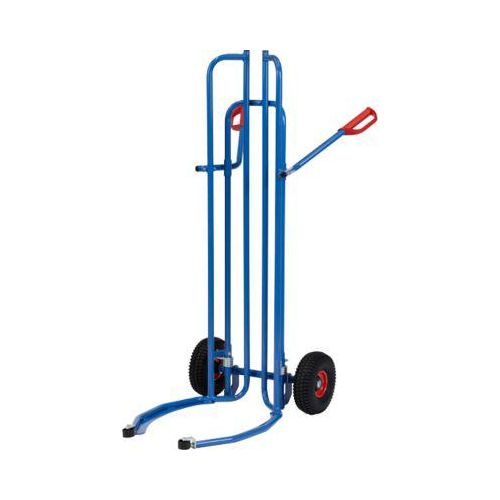 Reifenkarre Fetra 2035A, bis 200 kg, für bis zu 8 Reifen mit Ø 450-860 mm, Luftbereifung, H 1510 mm, Stahl, brillantblau