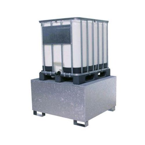 IBC-Auffangwanne CEMO GS1, Stahl, 1000 l Auffangvolumen, verzinkt, L 1350 x B 1250 x H 760 mm