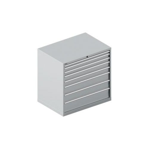 Schäfer Shop Select Schubladenschrank WSK 54-36, Stahl, 8 Schübe, bis 75 kg, B 1023 x T 725 x H 1000 mm, weissaluminium/weissaluminium