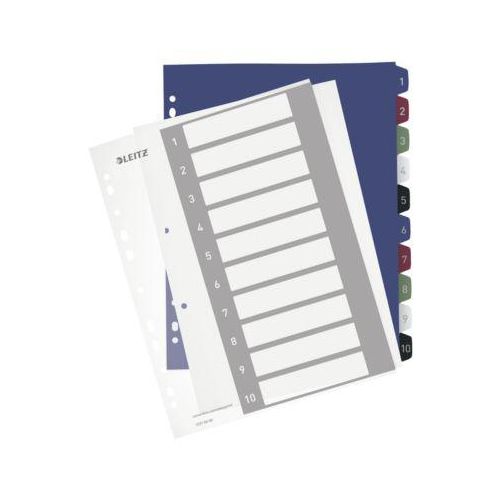 LEITZ Register Style, Zahlenregister, extrabreit, einzeln, Zahlen 1-10