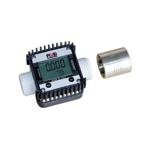Elektrischer Durchflusszähler K24 für CEMO CUBE Tanks für AdBlue®, Kunststoff, 6-100 l/min, 1" AG, mit Muffe 1" Edelstahl