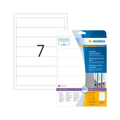 HERMA Ordneretiketten A4, Rückenbreite 38 mm, 175 Stück, weiß