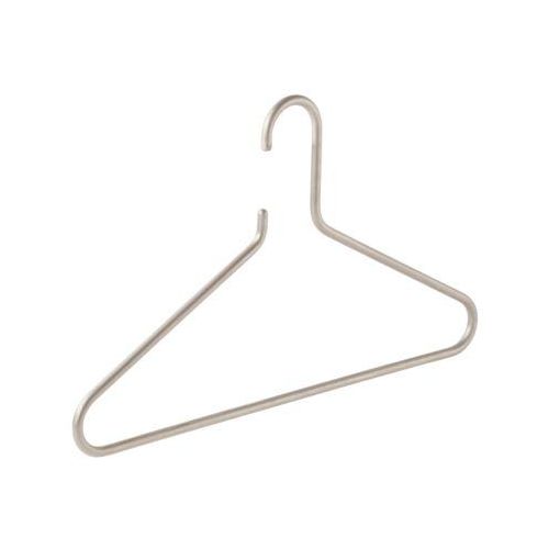 Draht-Kleiderbügel Rudolf Weber KG Ageless, ø 8 mm, rundgeformte Enden, Stahl matt vernickelt, 4 Stück